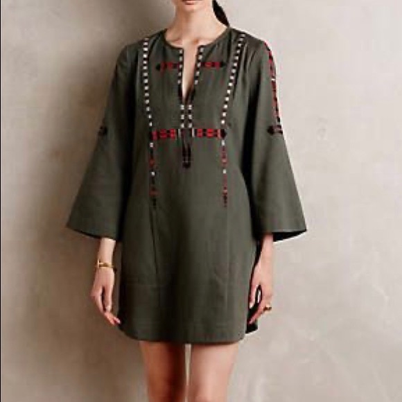 Anthropologie sanuye splitneck shift - Picture 1 of 5